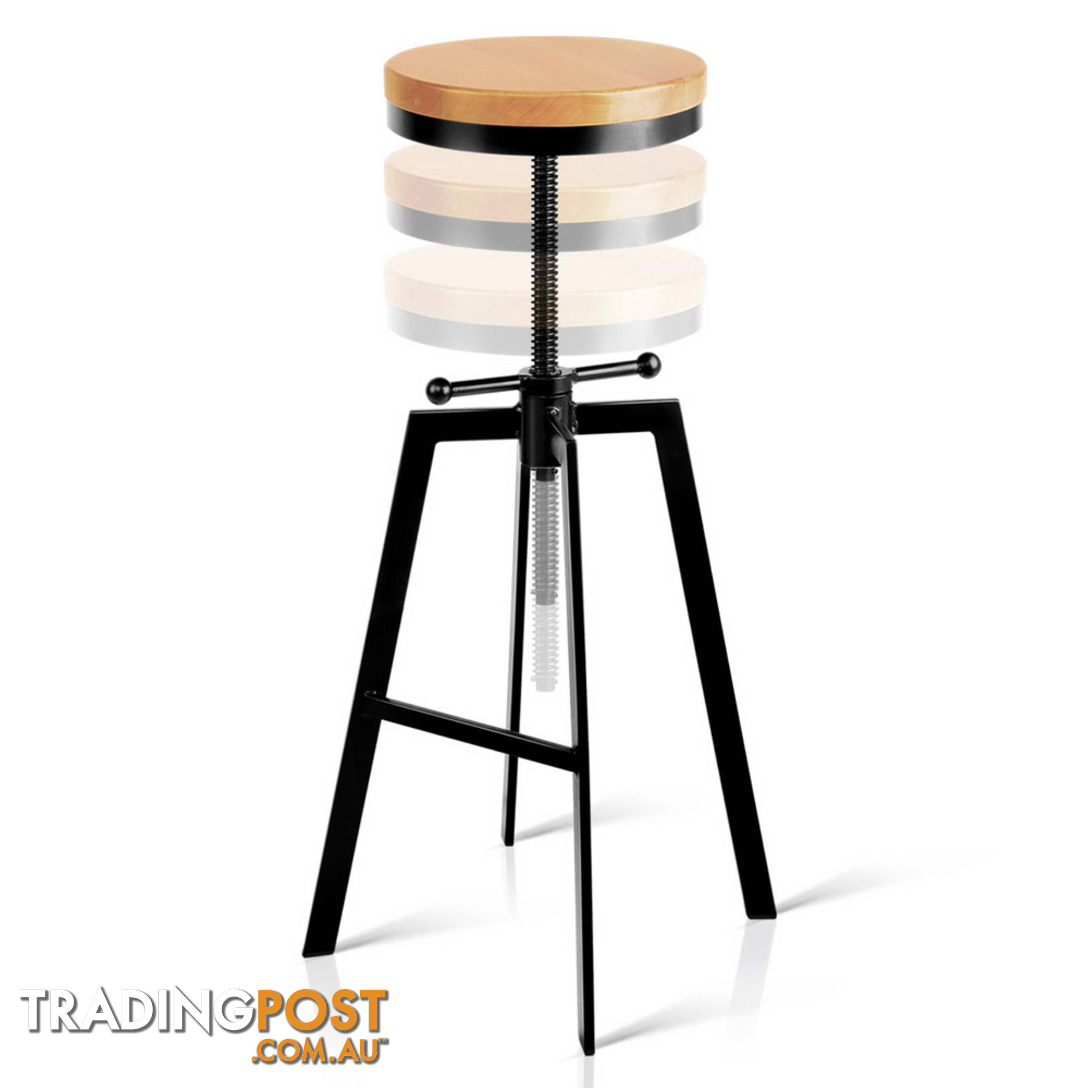 Adjustable Height Industrial Stool