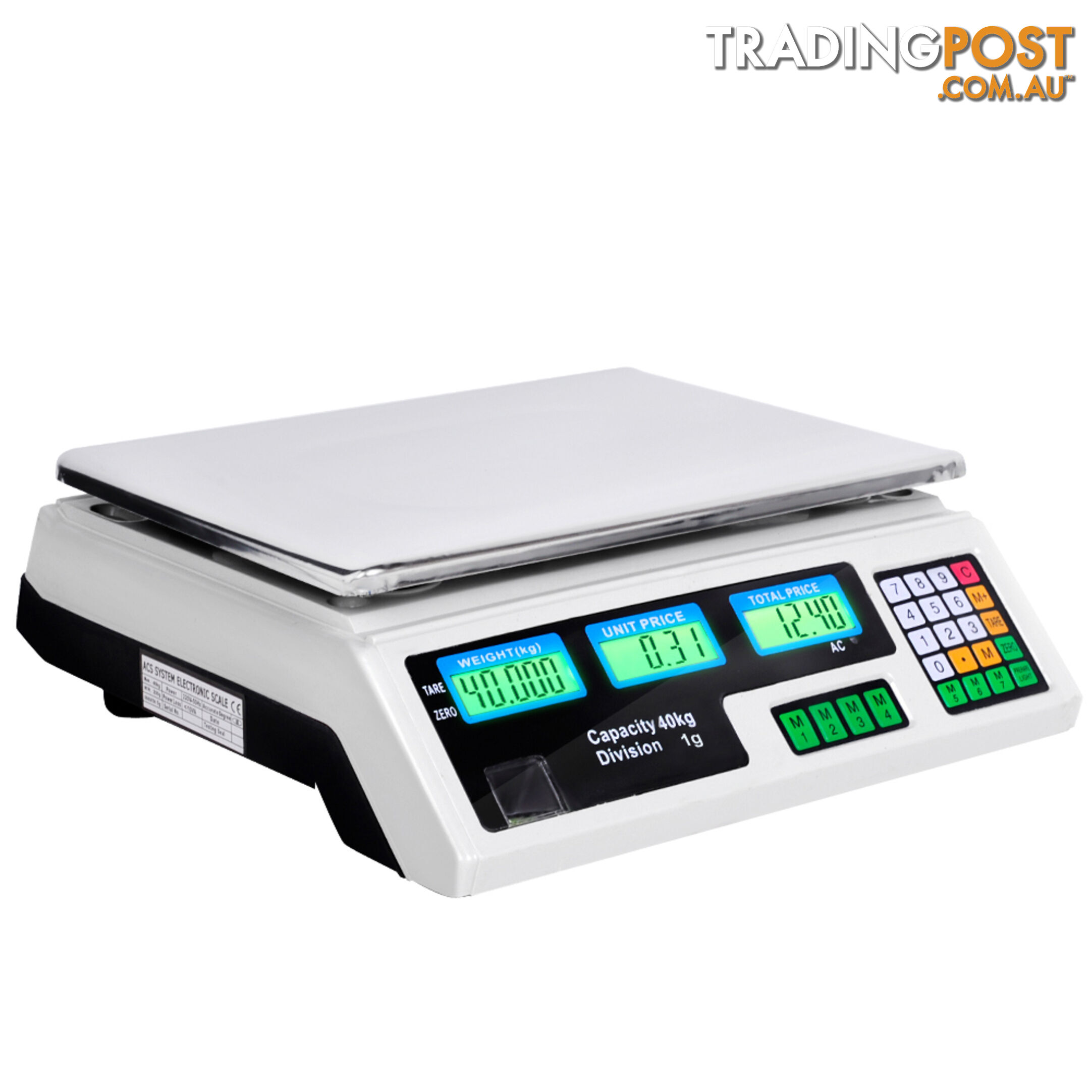 Kitchen Electronic Digital Scales 40kg  White