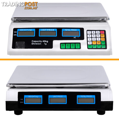 Kitchen Electronic Digital Scales 40kg  White