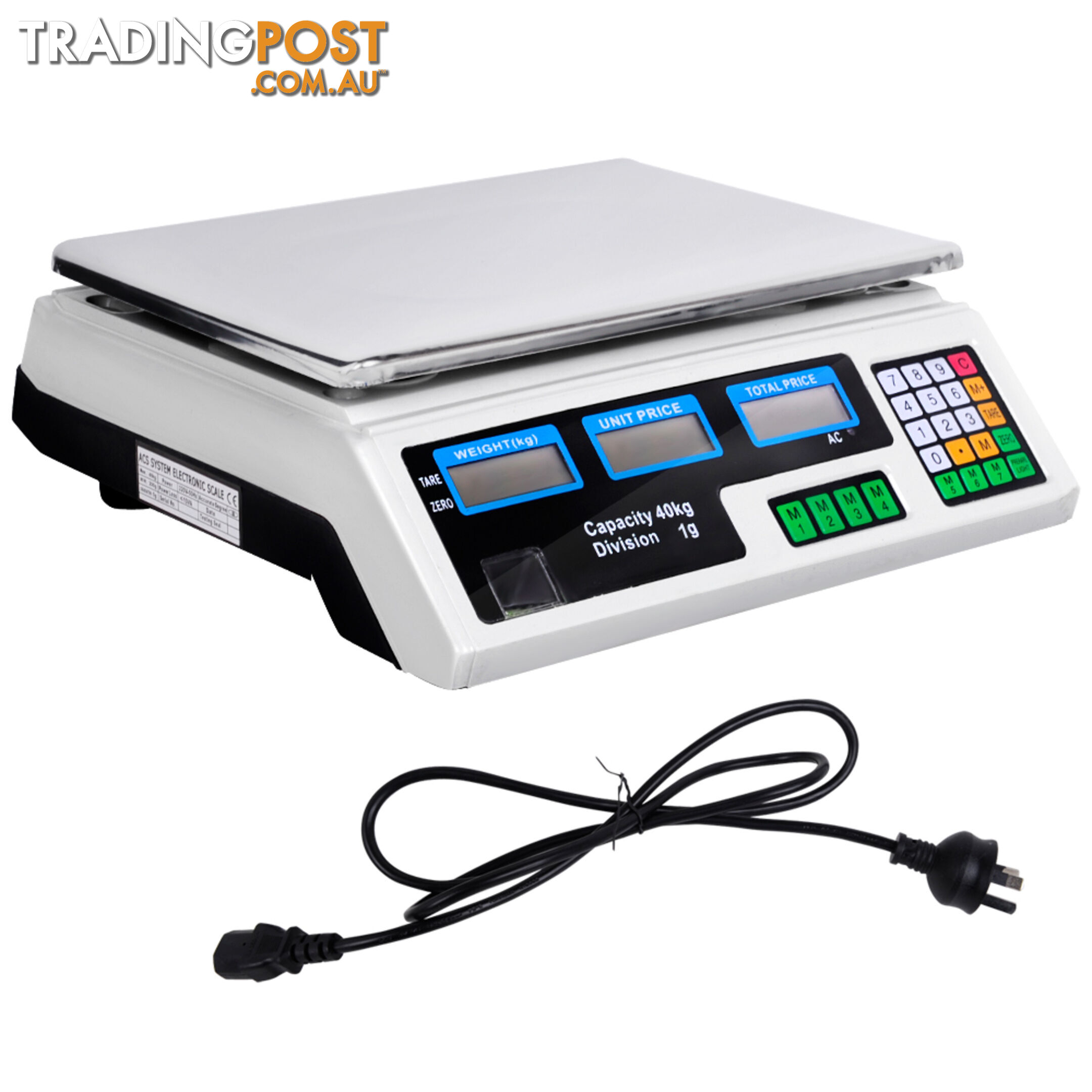 Kitchen Electronic Digital Scales 40kg  White