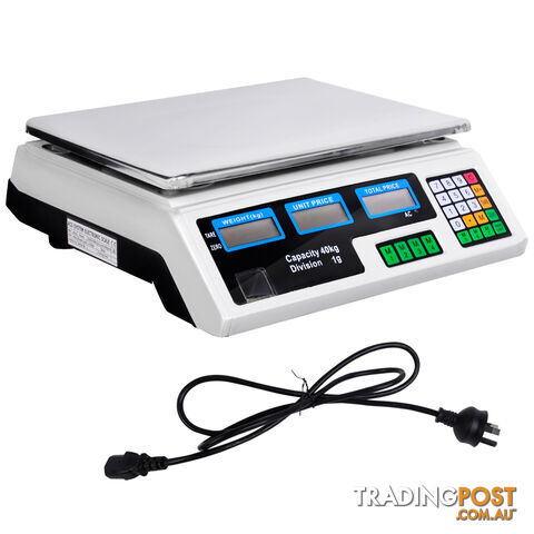 Kitchen Electronic Digital Scales 40kg  White