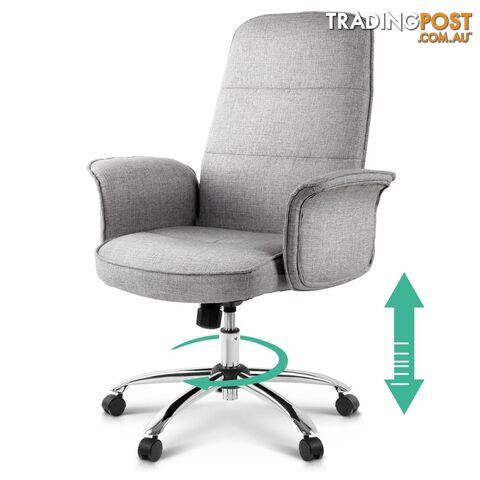 Modern Office Desk Executive Fabric Chair - Grey