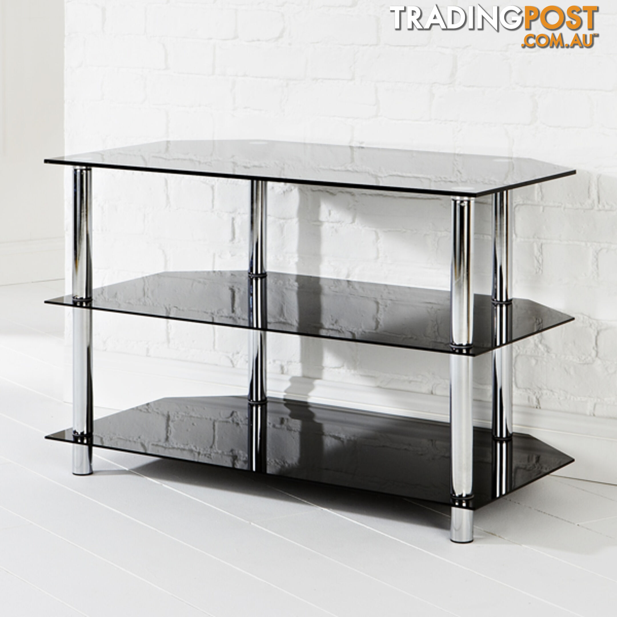 Amore Corner TV Unit 3 Shelf Black