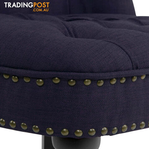 Lorraine Chair French Provincial Linen Fabric Sofa Dark Purple