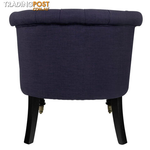 Lorraine Chair French Provincial Linen Fabric Sofa Dark Purple