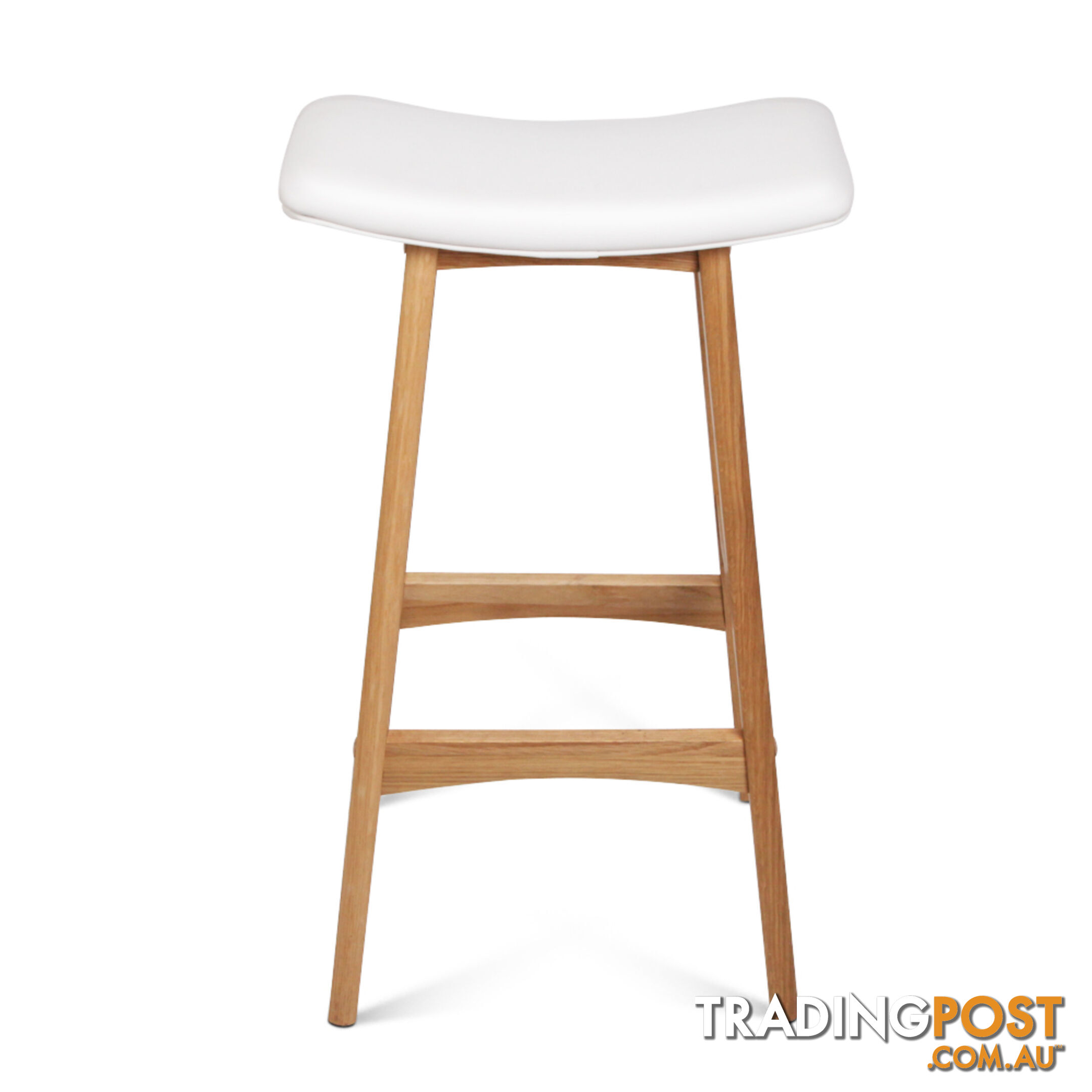 Set of 2 High Seat Barstools White