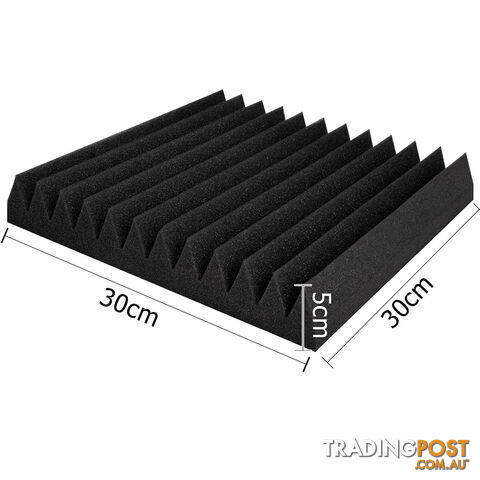 12 Teeth Wedge 30 x 30cm Acoustic Foam Panels x 40