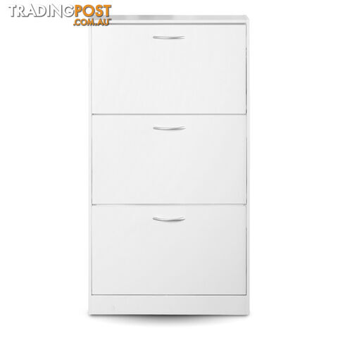 3 Drawers Chest Shoe Cabinet Storage Organizer White - photo 4 of 10