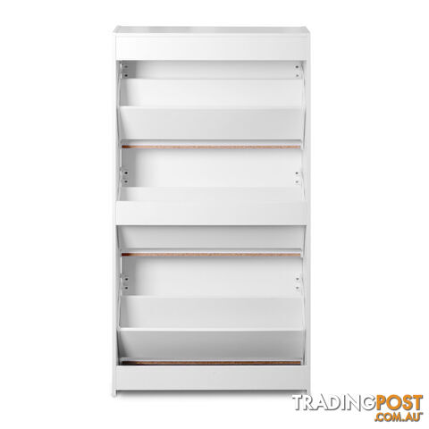 3 Drawers Chest Shoe Cabinet Storage Organizer White - photo 5 of 10