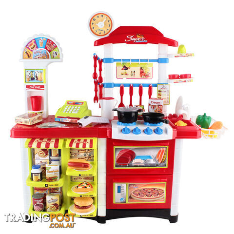 Kitchen Supermarket Pretend Play Set Red White - photo 3 of 8