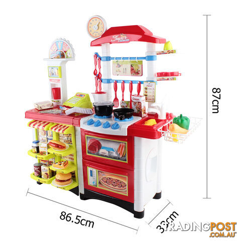 Kitchen Supermarket Pretend Play Set Red White - photo 2 of 8