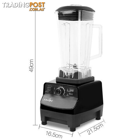 2-in-1 Food Processor & Blender 2L - Black