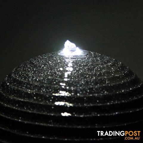 Solar Fountain Twist Design with LED Lights