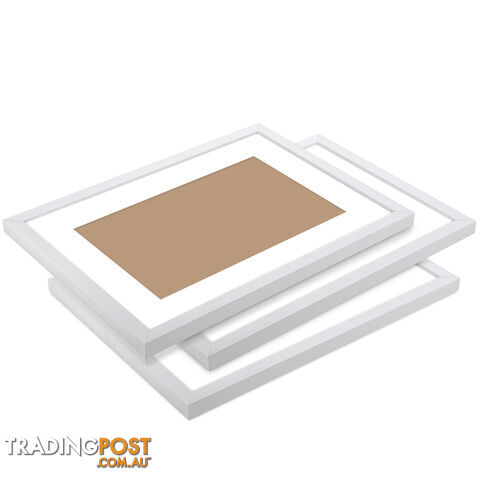 3 pcs Photo Frames Set Wall White - photo 3 of 7