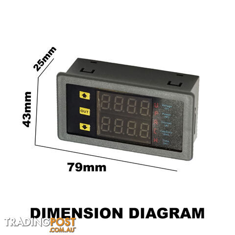Voltage Meter 20A Led Dual Display Digital Power Voltmeter Ammeter VAM9020 AMP - photo 4 of 4