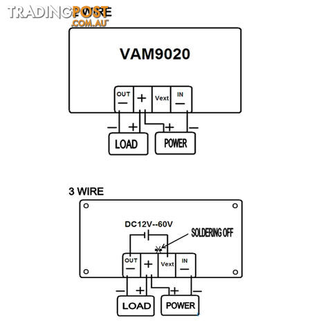Voltage Meter 20A Led Dual Display Digital Power Voltmeter Ammeter VAM9020 AMP - photo 3 of 4