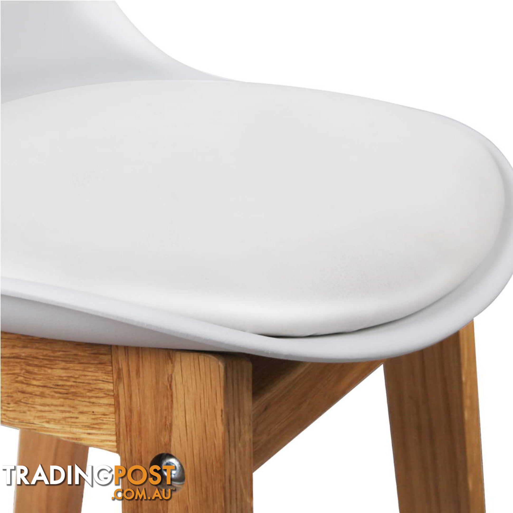 Set of 2 High Seat Back Barstools White