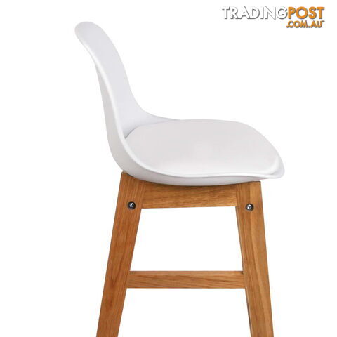 Set of 2 High Seat Back Barstools White