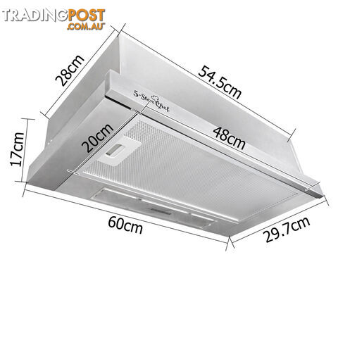 5 Star Chef Slide Out Range Hood 60cm - photo 2 of 9