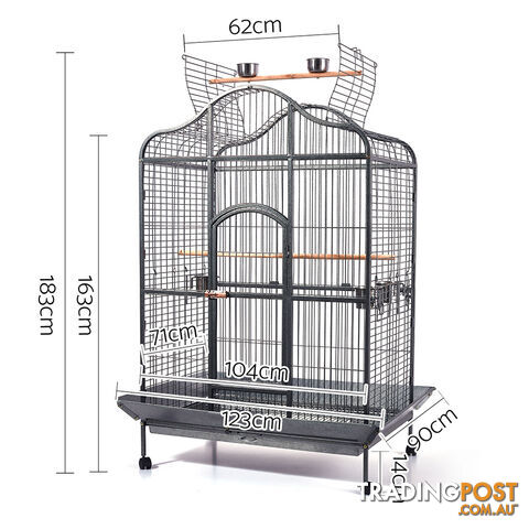 Large Bird Parrot Cage with Wheels