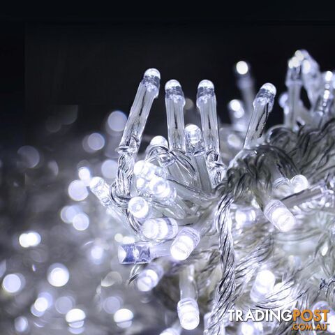 800 LED Christmas Icicle Lights White