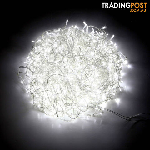 800 LED Christmas Icicle Lights White