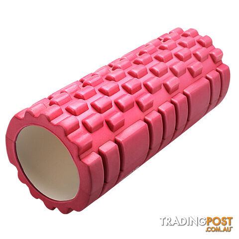 Yoga Gym Pilates EVA Grid Foam Roller Pink 33 x 14cm - photo 5 of 8