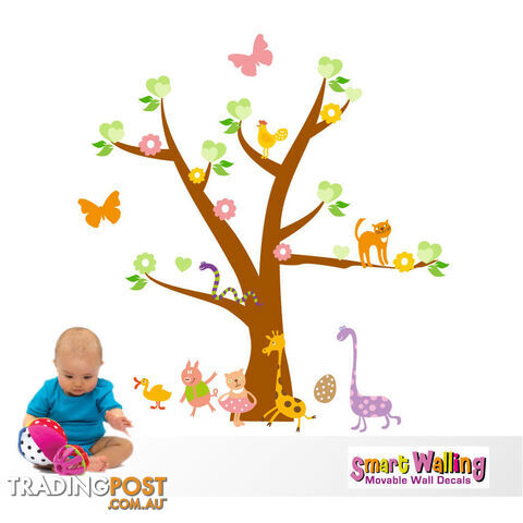 Tree with Cute Animals Wall Stickers - Totally Movable