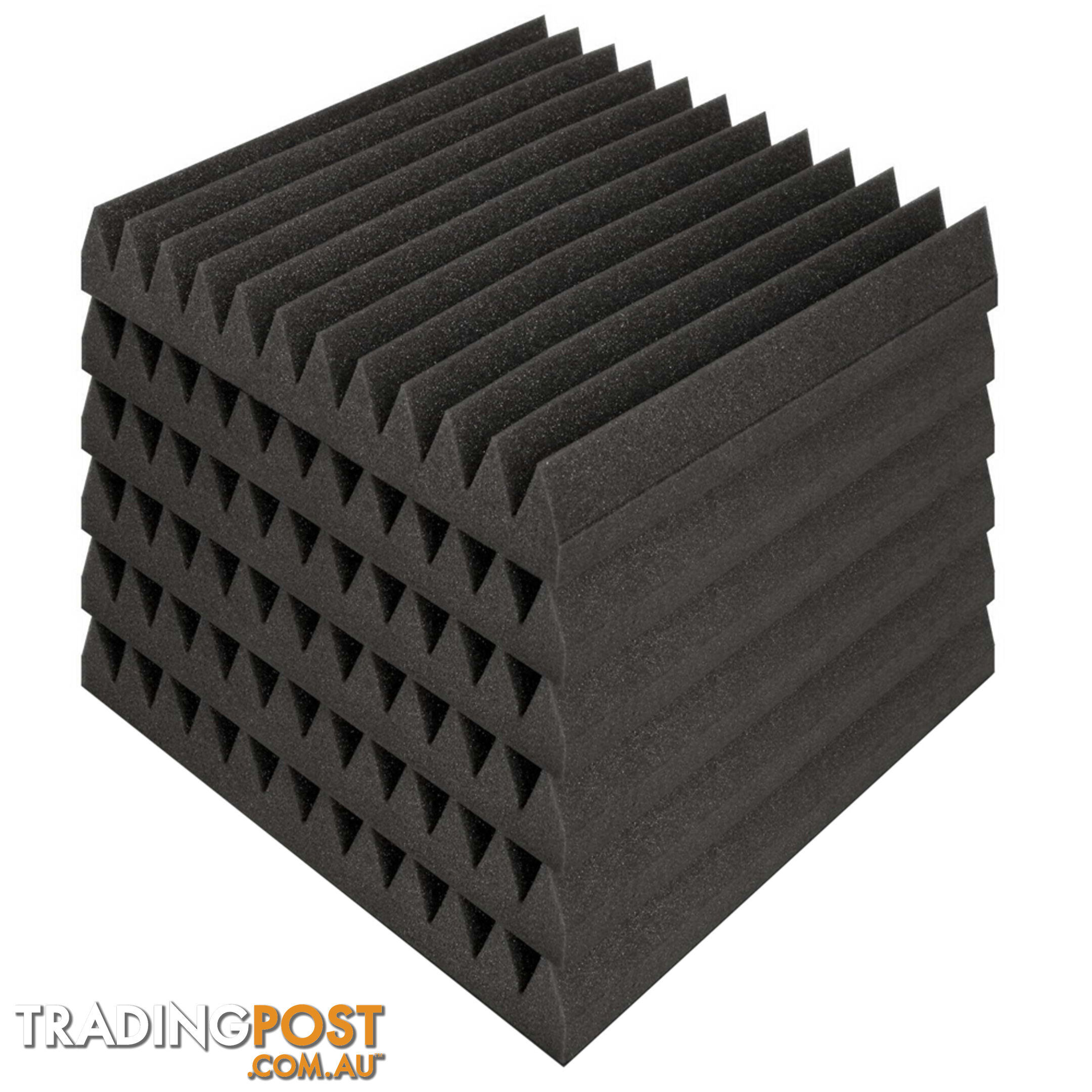 Set of 20 Studio Wedge Acoustic Foam Charcoal 30 x 30cm