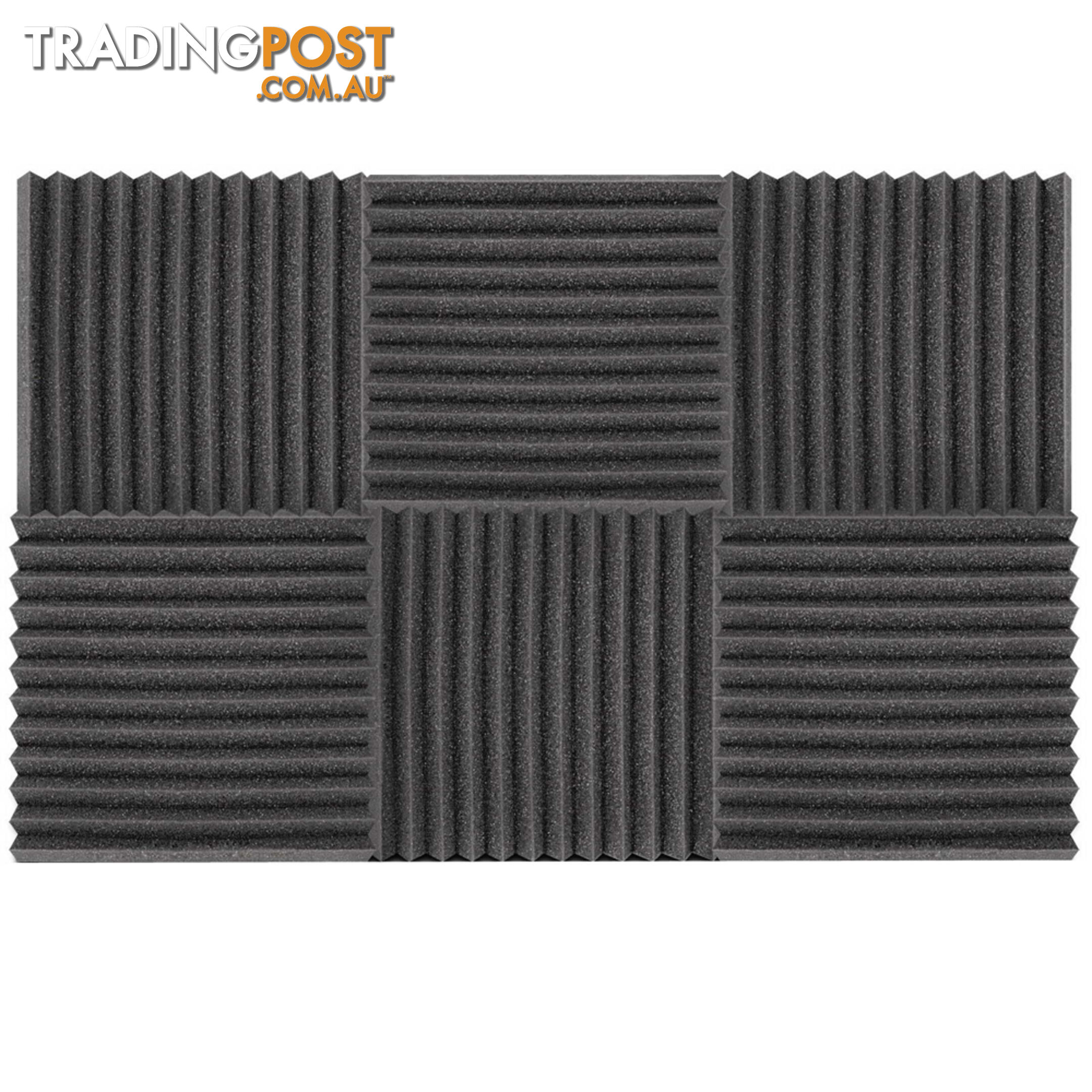 Set of 20 Studio Wedge Acoustic Foam Charcoal 30 x 30cm