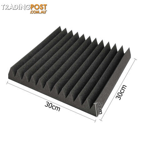 Set of 20 Studio Wedge Acoustic Foam Charcoal 30 x 30cm