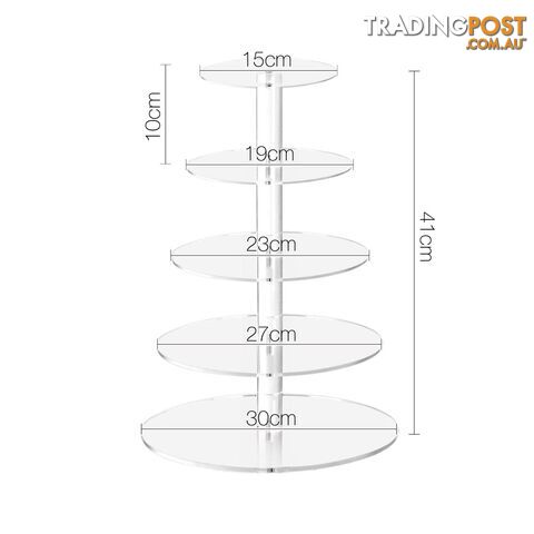 5 Tier Clear Acrylic Cake Stand 41CM - photo 2 of 6