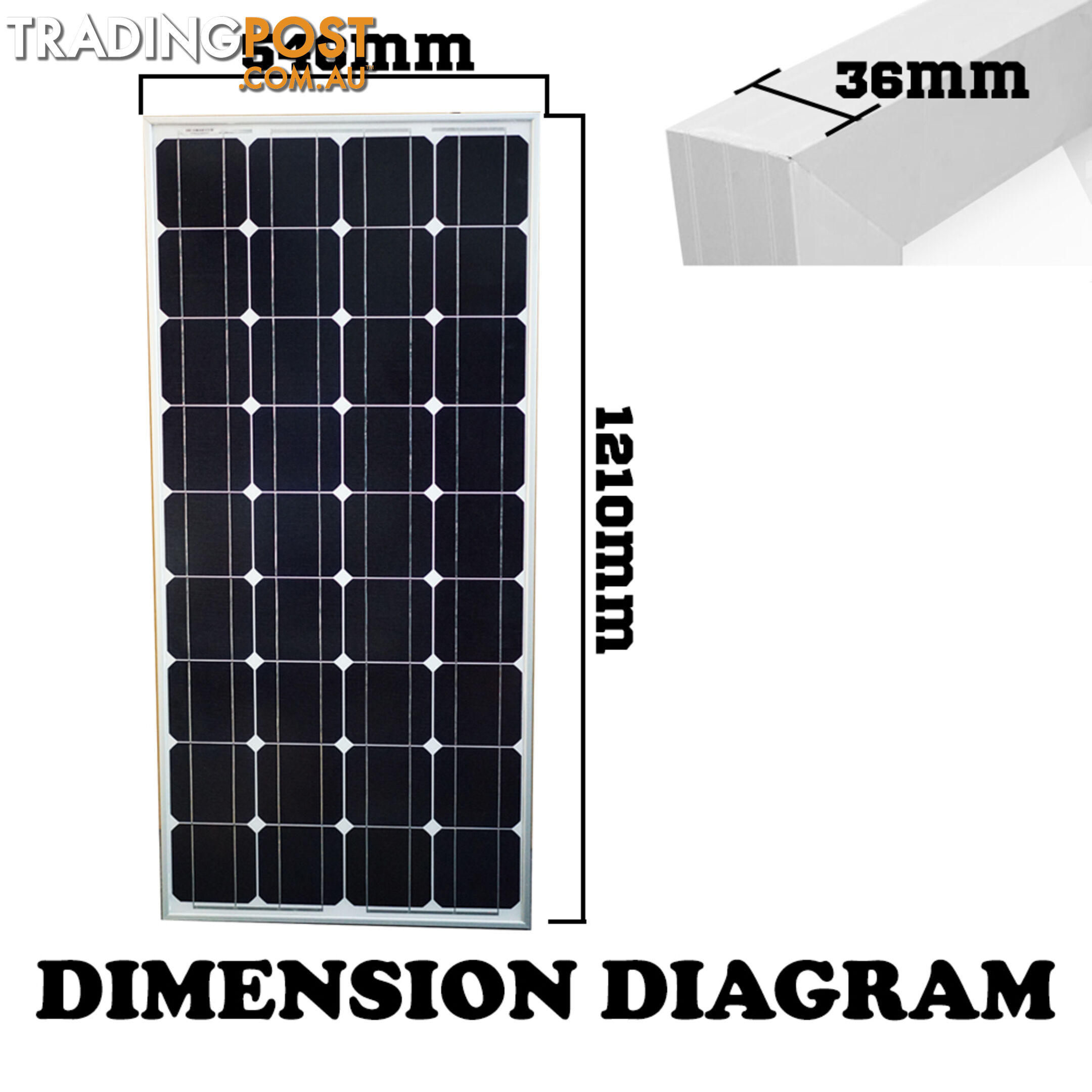 12V 100W SOLAR PANEL KIT HOME GENERATOR MONO CARAVAN CAMPING POWER CHARGING