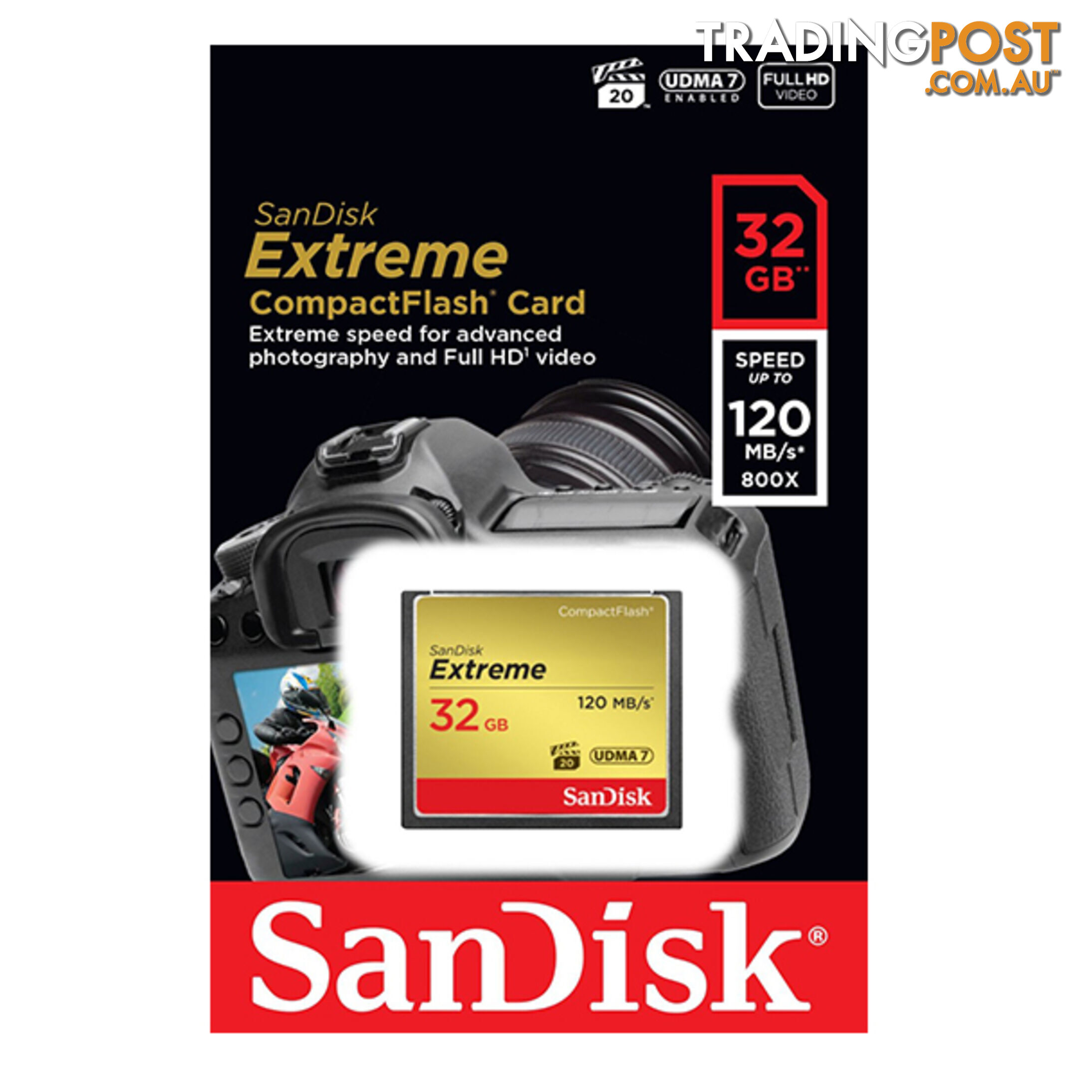 SanDisk 32GB Extreme Compact Flash Card 85MB/s 120MB/s