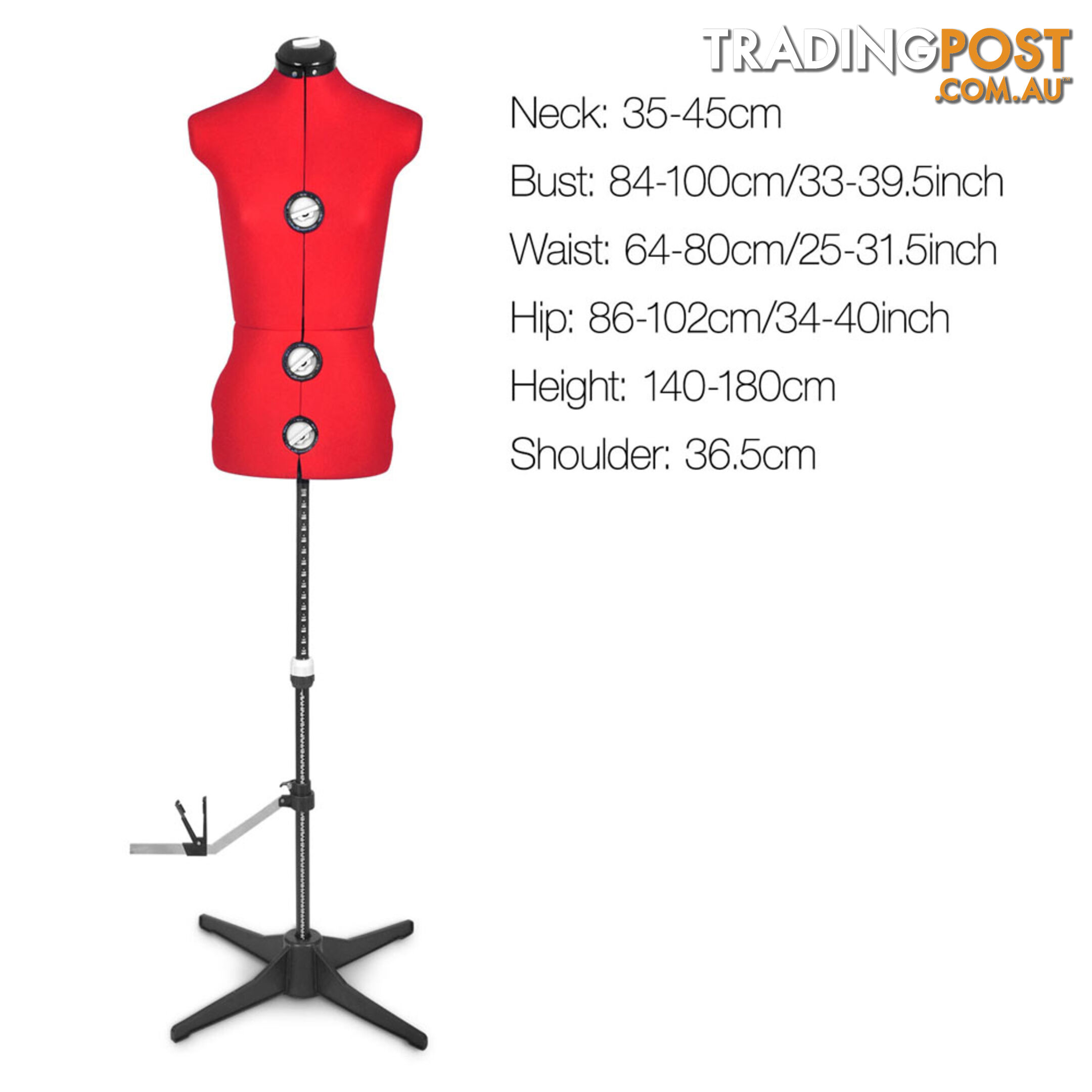 Adjustable Dressmaking Mannequin SZ8-14 - Red