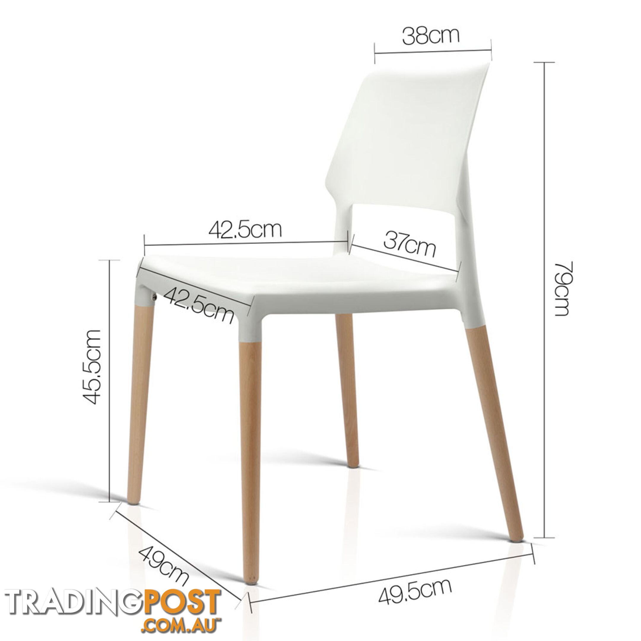Set of 4 Belloch Replica Dining Chair - White
