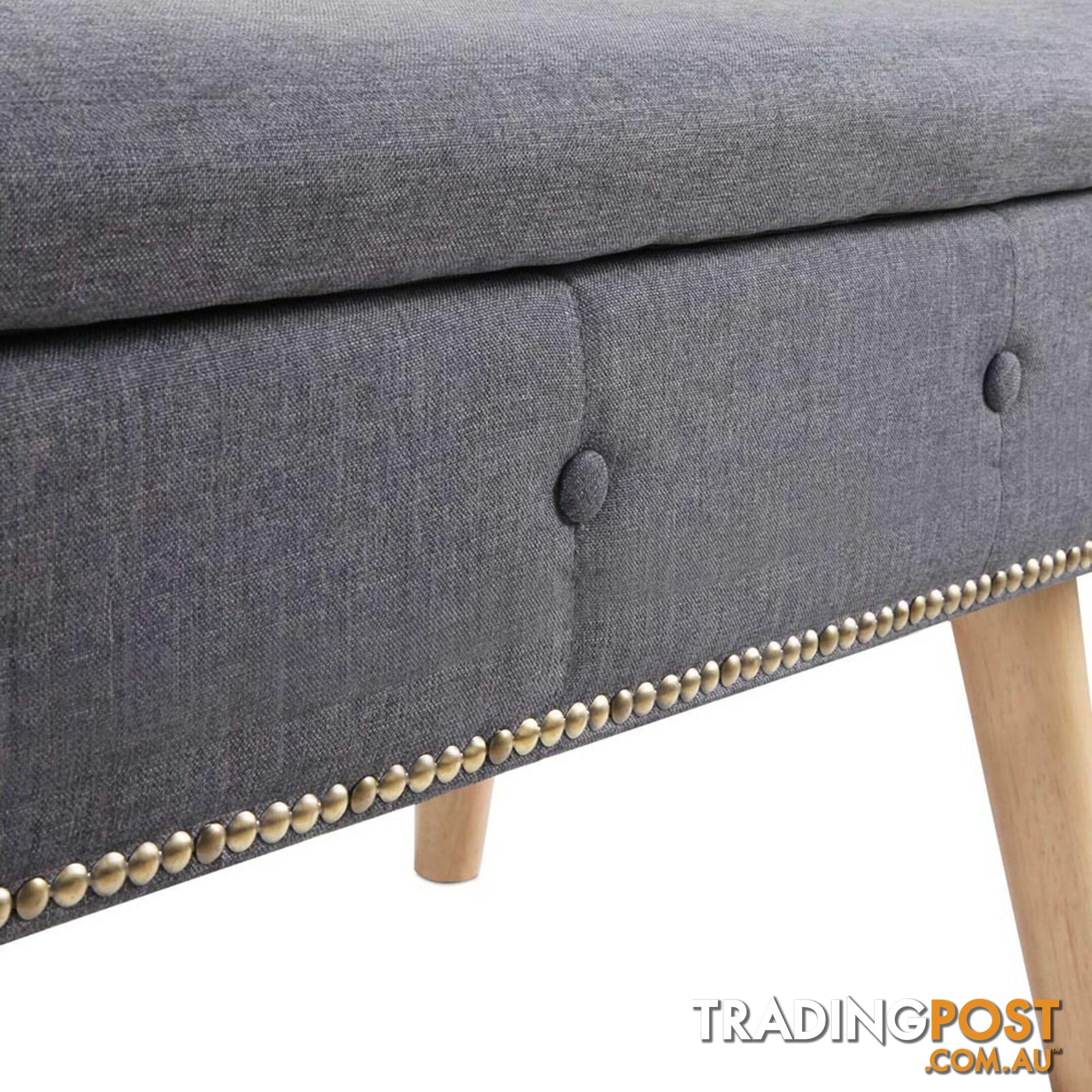 Linen Fabric Storage Ottoman _ÑÐ Grey