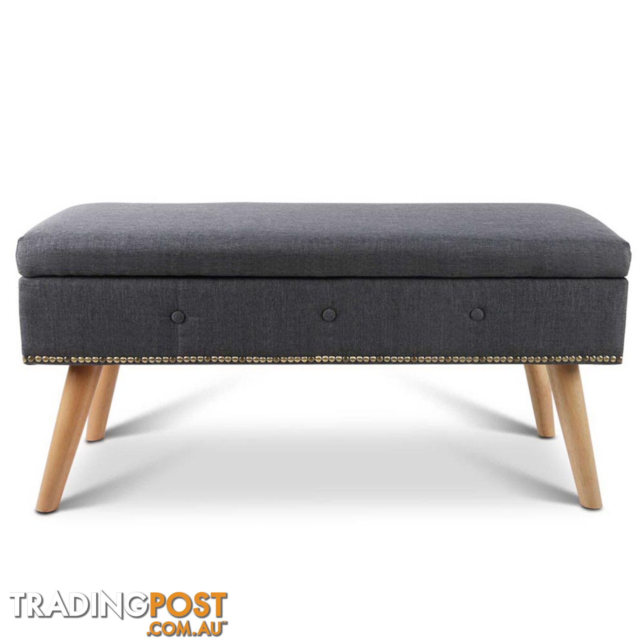 Linen Fabric Storage Ottoman _ÑÐ Grey