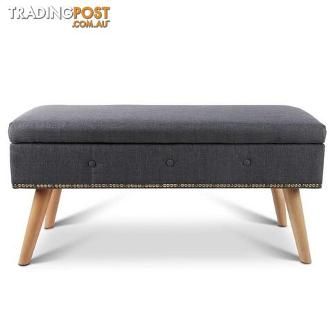 Linen Fabric Storage Ottoman _ÑÐ Grey