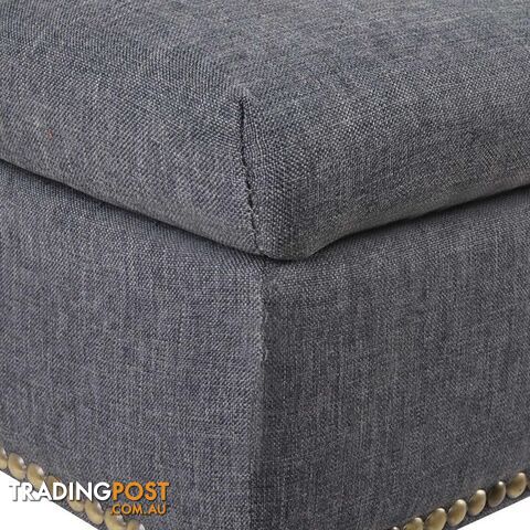 Linen Fabric Storage Ottoman _ÑÐ Grey