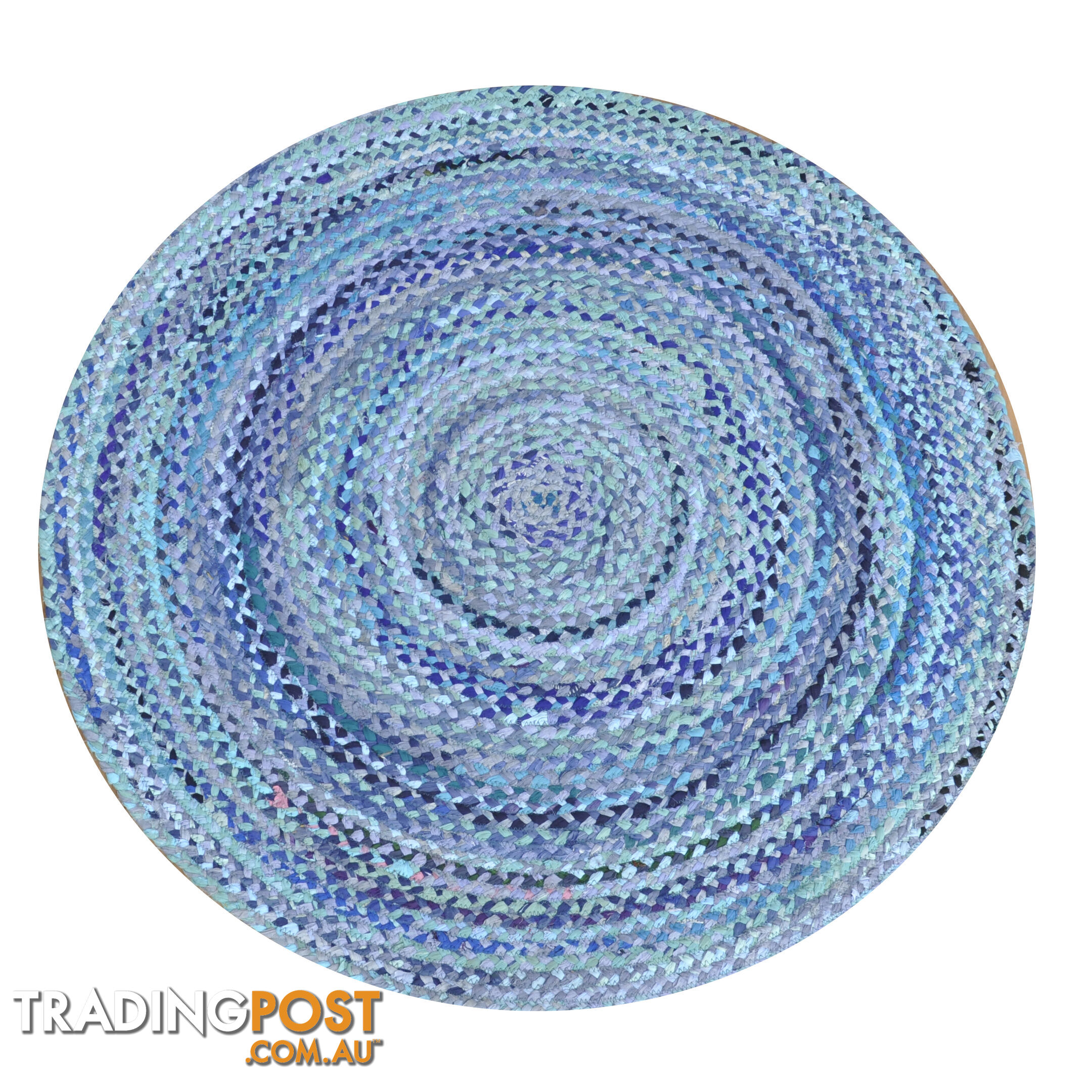 Cotton Blue Rug 120x120cm