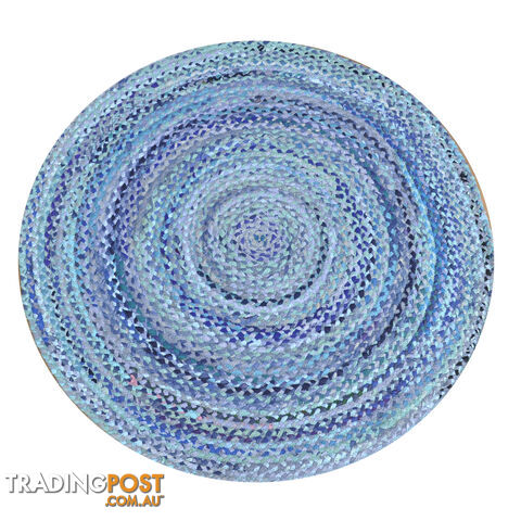 Cotton Blue Rug 120x120cm