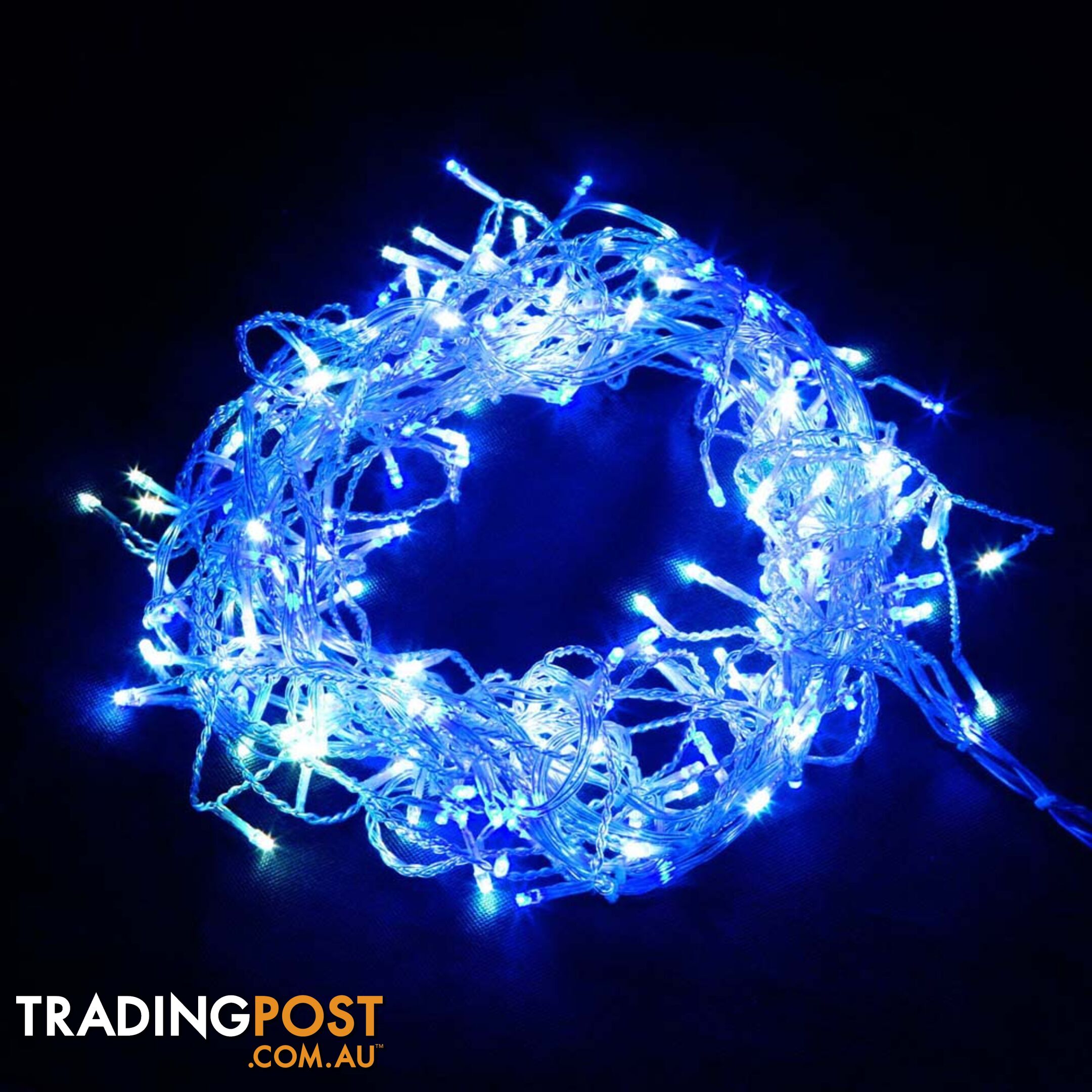 800 LED Christmas Icicle Lights Blue White