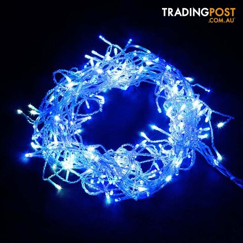 800 LED Christmas Icicle Lights Blue White