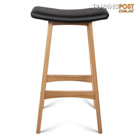 Set of 2 High Seat Barstools Black