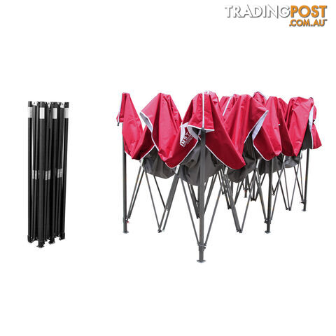 3X6 Pop Up Gazebo - Red