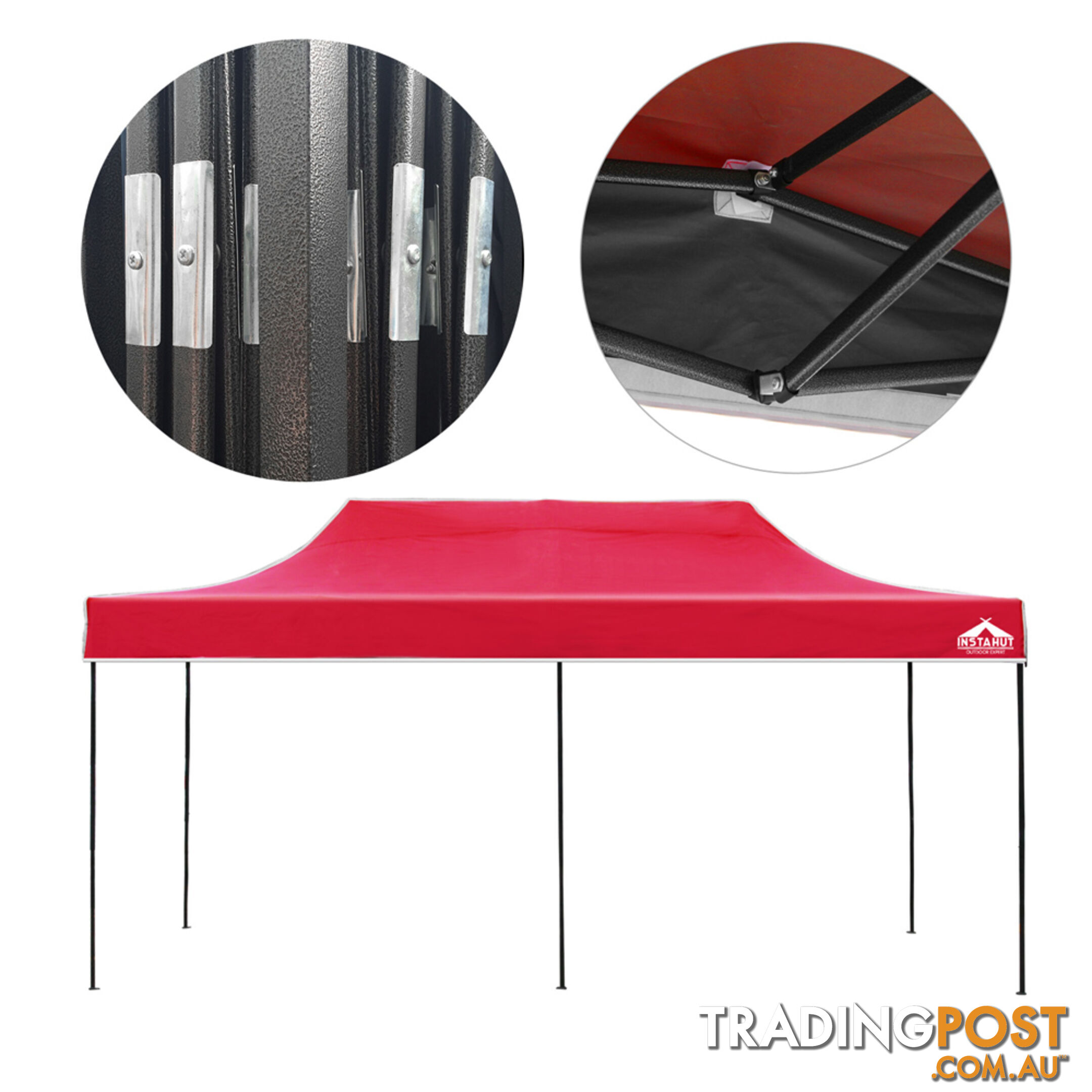 3X6 Pop Up Gazebo - Red