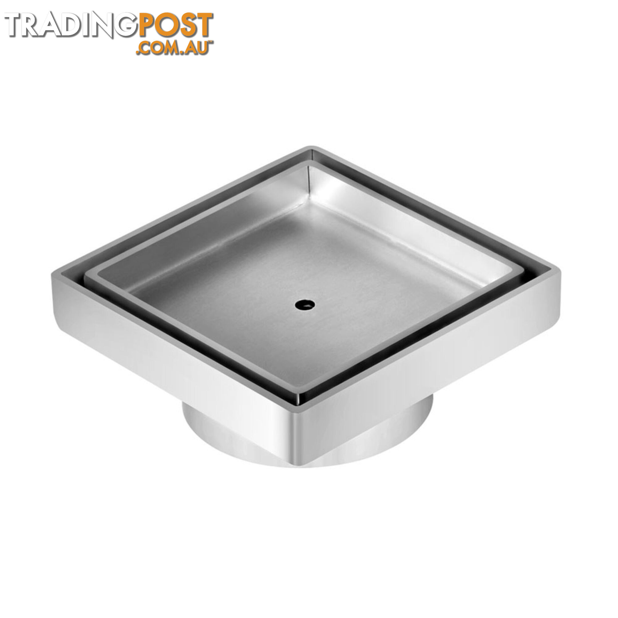 Square Stainless Steel Shower Grate Drain Floor Bathroom 75mm Depth