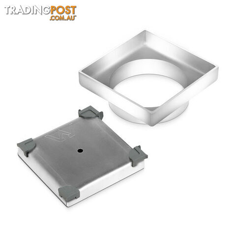 Square Stainless Steel Shower Grate Drain Floor Bathroom 75mm Depth