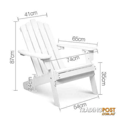 Adirondack Foldable Deck Chair & Side Table Set